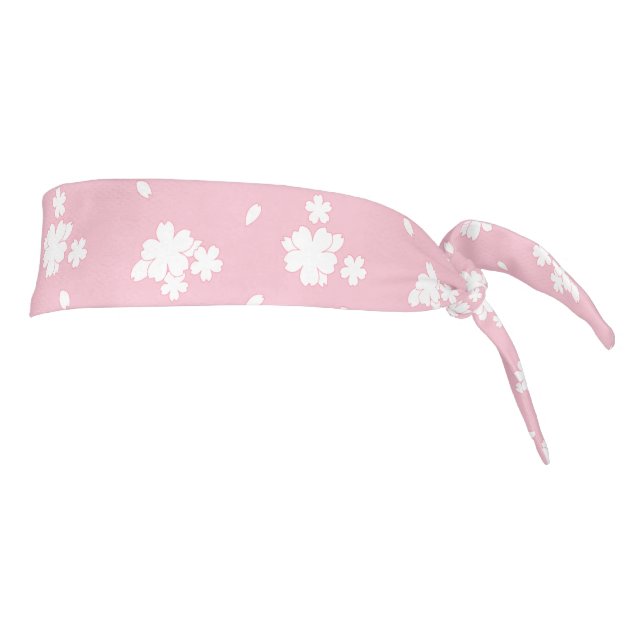 Sakura Cherry Blossom Flower Pattern Tie Headband (Rotate 90)