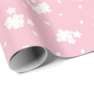 Sakura Cherry Blossom Flower Pattern Wrapping Paper