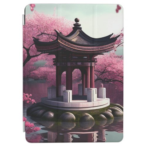 Sakura Cherry Blossom Garden Shrine Pond Japanese iPad Air Cover