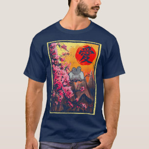 Sakura Cherry Blossom Japanese Tokyo Sun Pigeons K T-Shirt