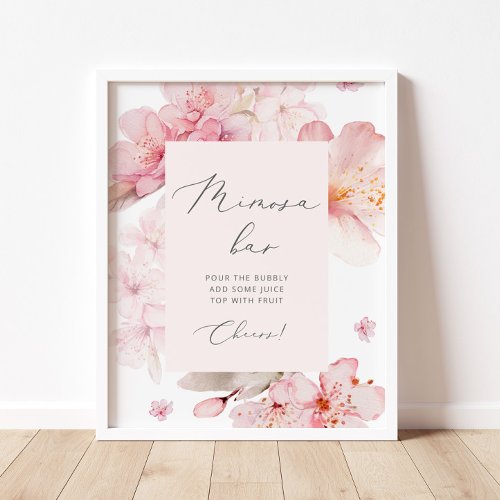 Sakura cherry blossom Mimosa bar Poster