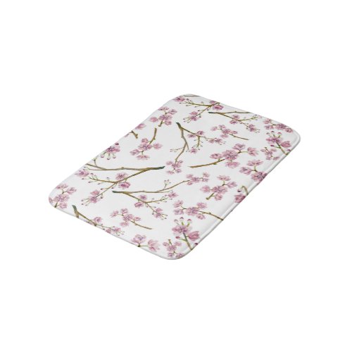 Sakura Cherry Blossom Print Bath Mat
