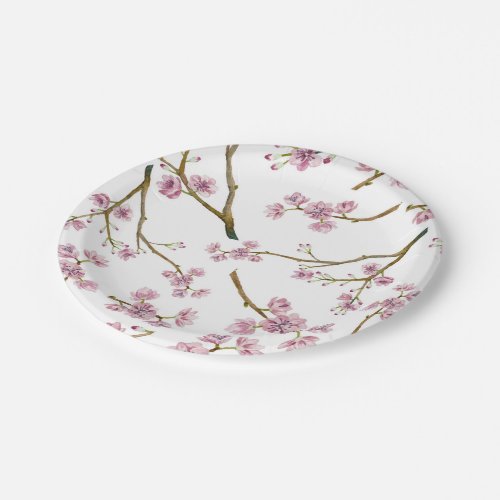 Sakura Cherry Blossom Print Paper Plates