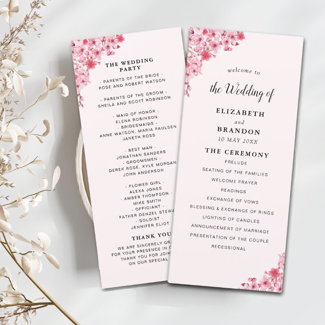 Sakura – Cherry Blossom Sakura Wedding  Program (Creator Uploaded)