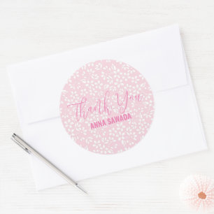 SAKURA cherry blossom Thank you label