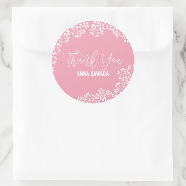 SAKURA cherry blossom Thank you Stickers (Bag)