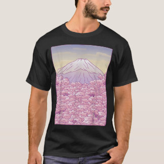 Sakura Cherry Blossom Tree Japan Fuji Japanese Gra T-Shirt