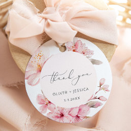 Sakura cherry blossom wedding favor tags