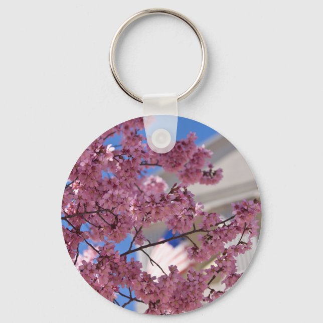 Sakura Cherry Blossoms Americana Keychain (Front)