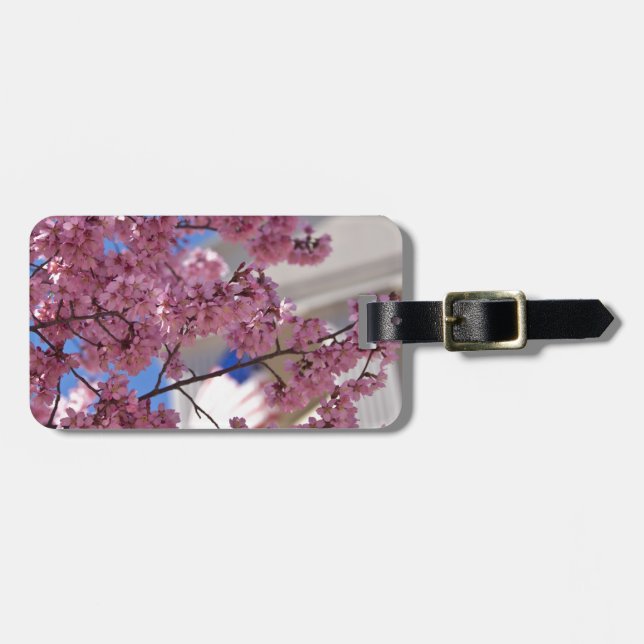 Sakura Cherry Blossoms Americana Luggage Tag (Front Horizontal)