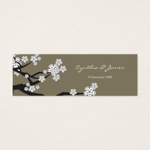 White Sakuras Flower Thank You Favors / Gift Tag Business Cards