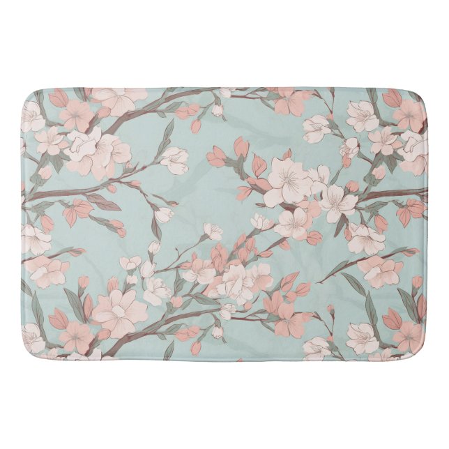 Sakura Cherry Blossoms Bath Mat (Front)