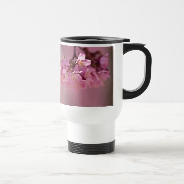 Sakura Cherry Blossoms Delicate Pink Bouquet Travel Mug (Right)