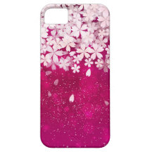 Sakura Cherry Blossoms Fuchsia & White Flowers