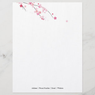 Sakura Cherry Blossoms Letterhead