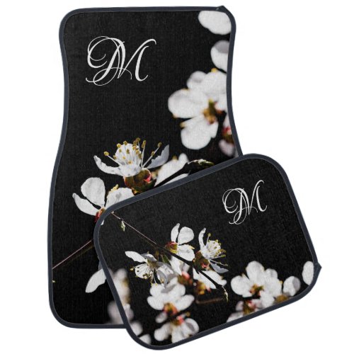 Sakura Cherry Blossoms monogrammed Car Floor Mat