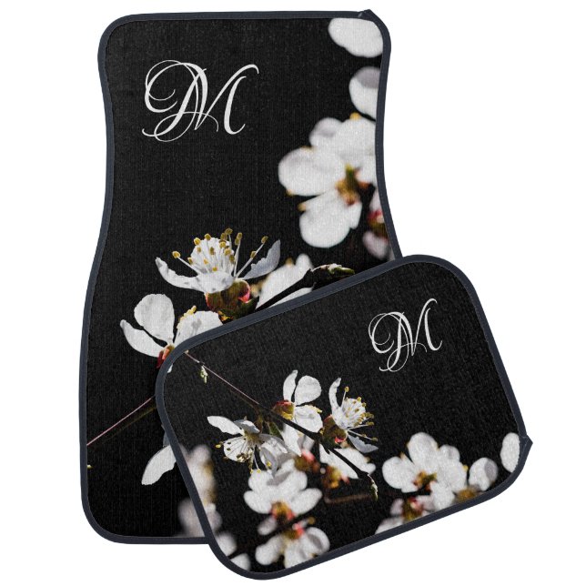 Sakura Cherry Blossoms monogrammed Car Floor Mat (Set)