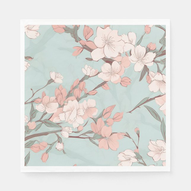 Sakura Cherry Blossoms Napkins (Front)
