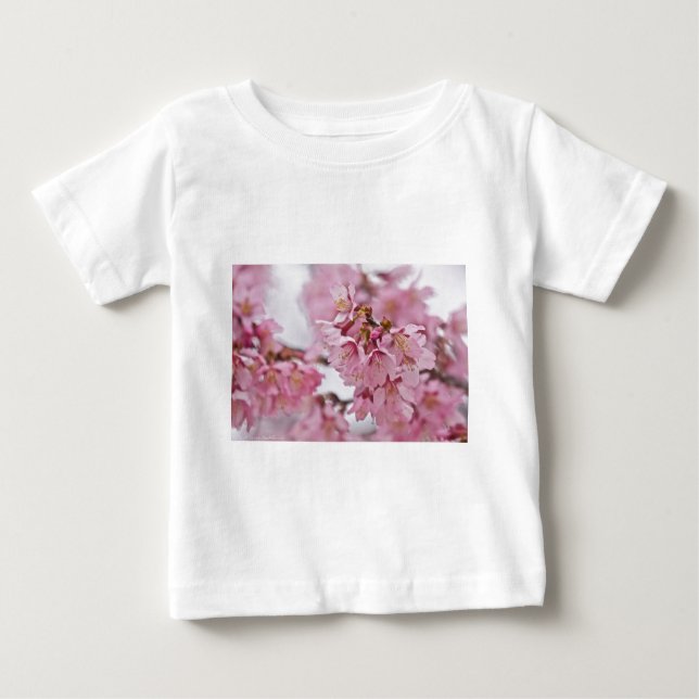 Sakura Cherry Blossoms Pale Pink Baby T-Shirt (Front)