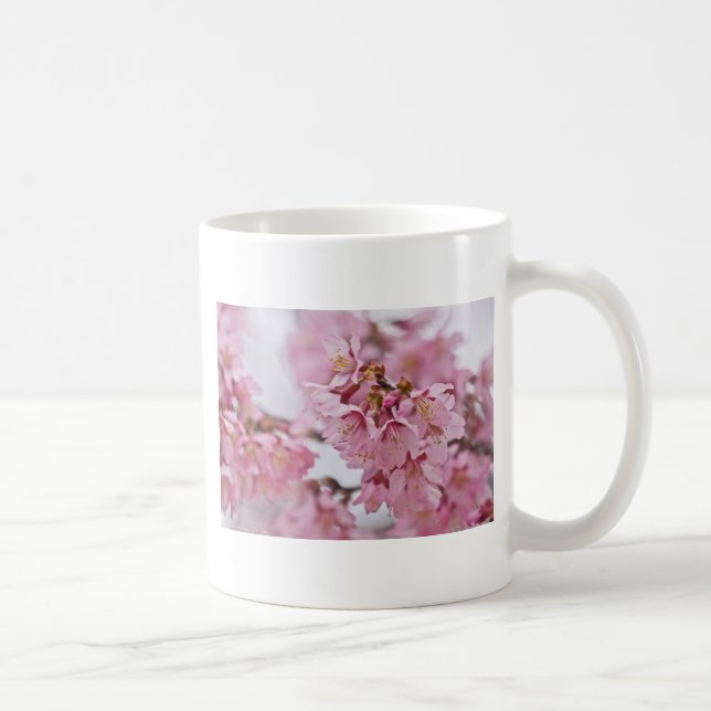 Sakura Cherry Blossoms Pale Pink Coffee Mug (Right)