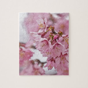 Sakura Cherry Blossoms Pale Pink Jigsaw Puzzle
