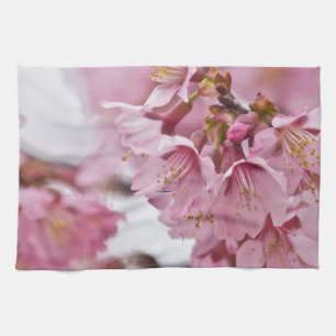 Sakura Cherry Blossoms Pale Pink Kitchen Towel