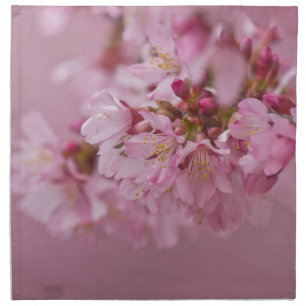 Sakura Cherry Blossoms Pale Pink Reflections Cloth Napkin