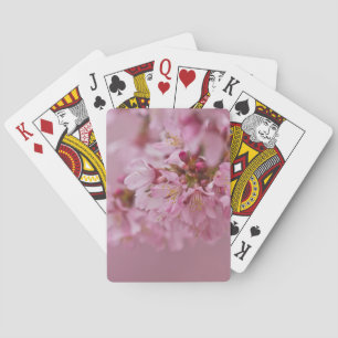 Sakura Cherry Blossoms Pale Pink Reflections Poker Cards