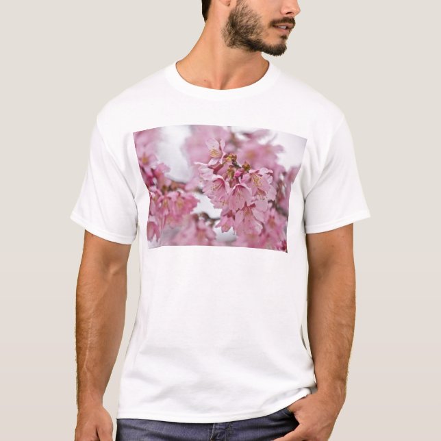 Sakura Cherry Blossoms Pale Pink T-Shirt (Front)