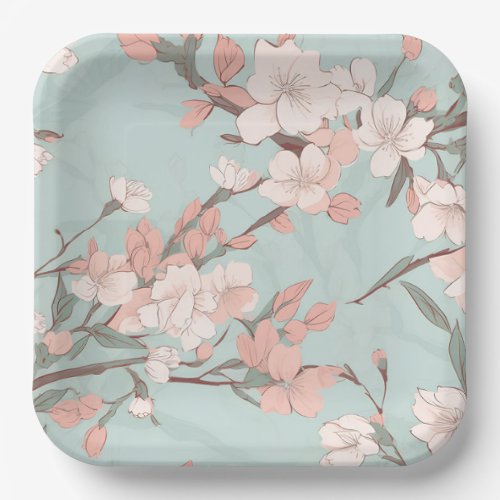 Sakura Cherry Blossoms Paper Plates