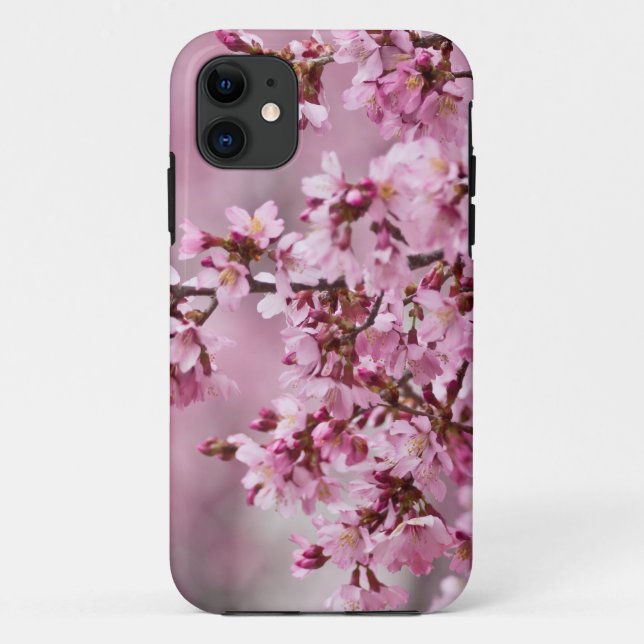 Sakura Cherry Blossoms Pastel Pink Layers Case-Mate iPhone Case (Back)