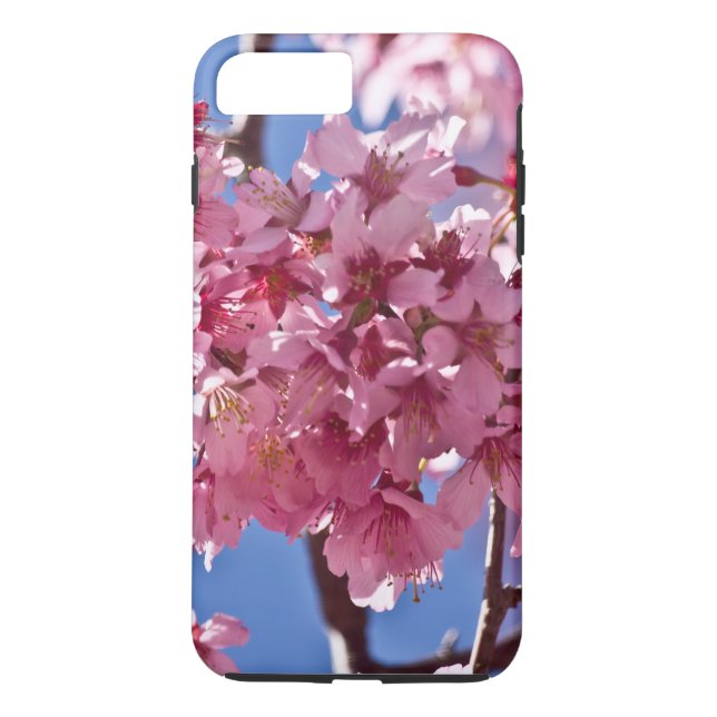 Sakura Cherry Blossoms Red Stars Case-Mate iPhone Case (Back)