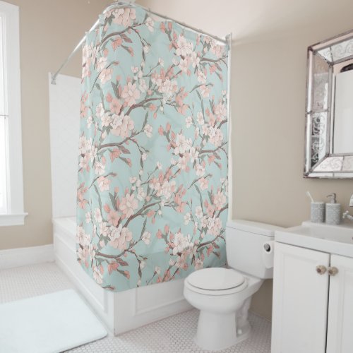 Sakura Cherry Blossoms Shower Curtain