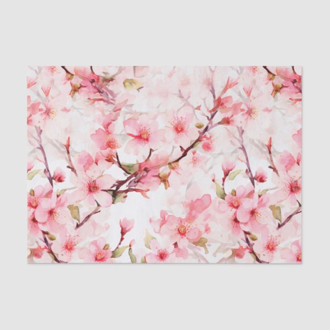 Sakura cherry blossoms silk paper (Front)