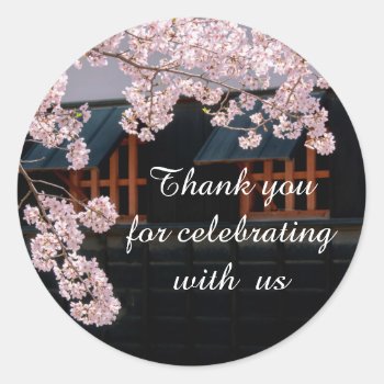 Sakura Cherry Blossoms Wedding Flowers Stickers by bridalwedding at Zazzle