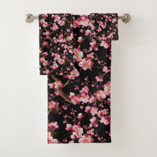 Sakura Chery Blosom Pattern Bath Towel Set