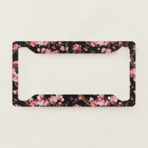 Sakura Chery Blosom Pattern  License Plate Frame
