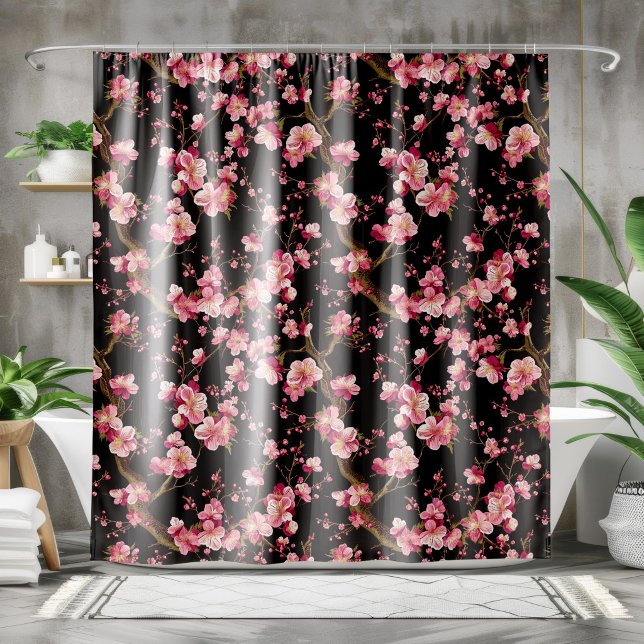 Sakura Chery Blosom Pattern  Shower Curtain (Creator Uploaded)