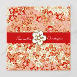 Sakura Chirimen wedding invitations