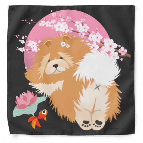 SAKURA _ Chow Furoshiki cloth bandana scarf