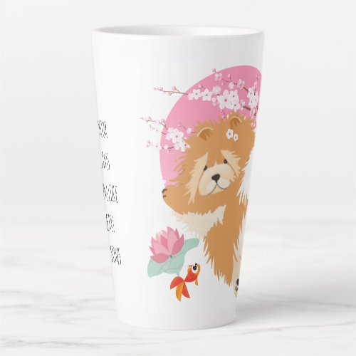 SAKURA _ Chow _ Latte Mug with text customize