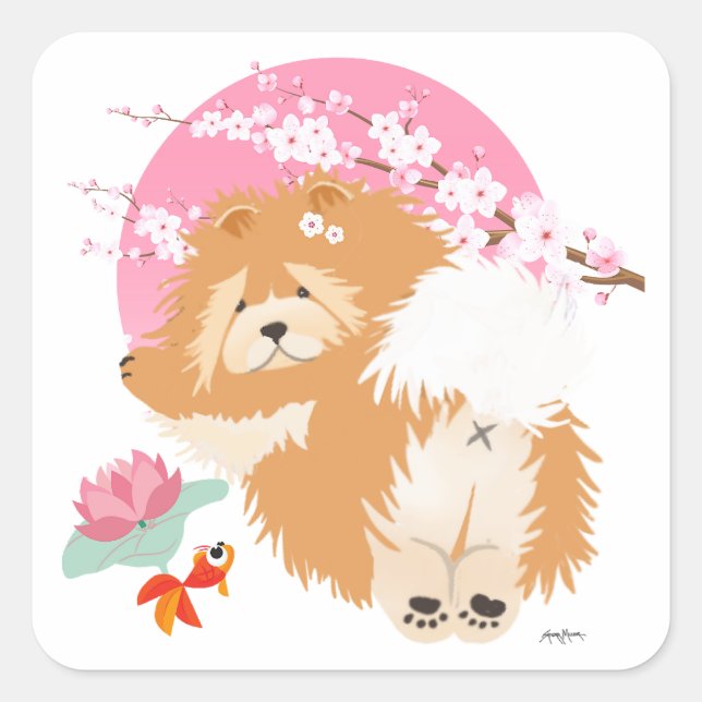 SAKURA - Chow - white stickers (Front)