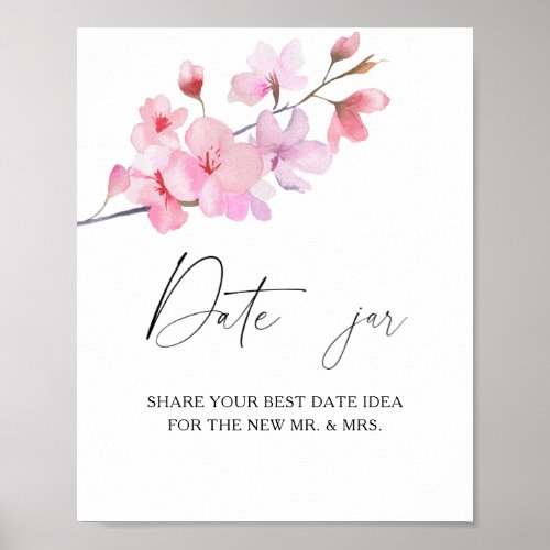 Sakura _ date night ideas Date jar bridal game Poster