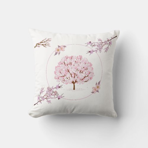 Sakura designed pillow