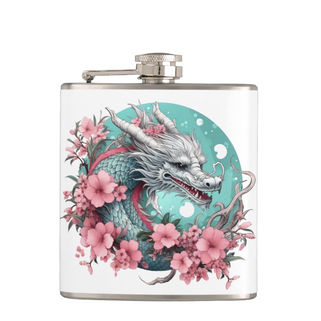 Sakura Dragon Flask (Front)