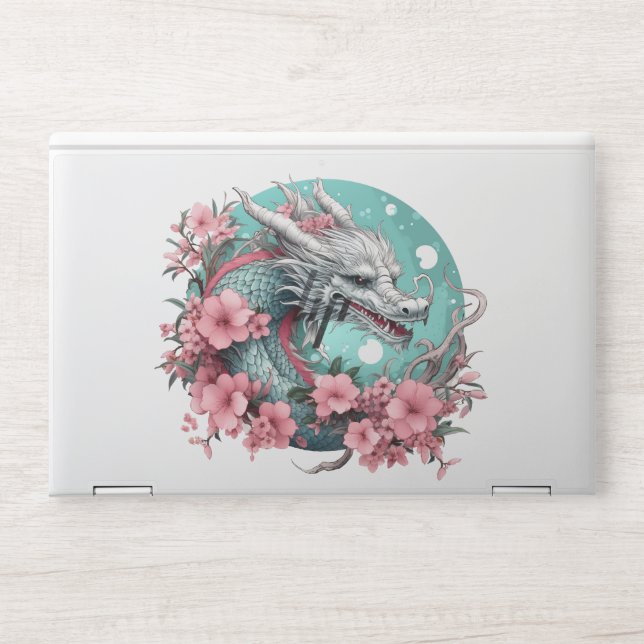Sakura Dragon HP Laptop Skin (Front)