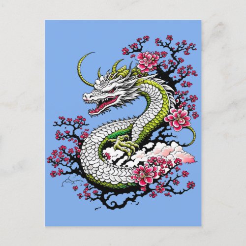 Sakura Dragon Postcard