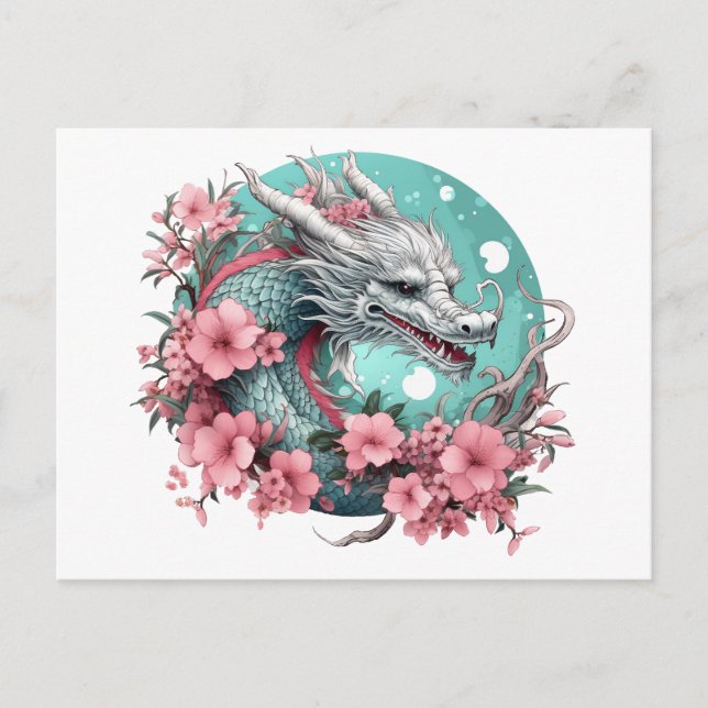 Sakura Dragon Postcard (Front)