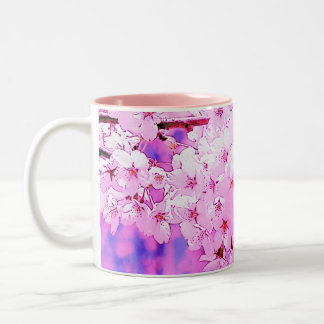 Sakura - dreamy cherry blossom Two-Tone coffee mug