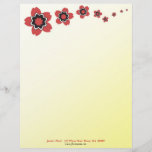 Sakura Floral Cherry Blossom Letterhead<br><div class="desc">Sakura Floral Cherry Blossom Letterhead. Copyright Julie Farrell</div>